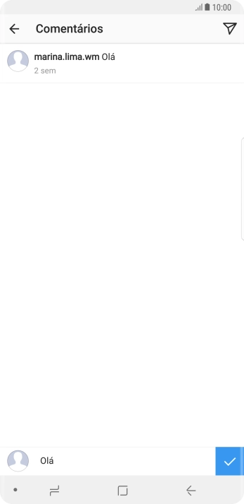 Escreva o texto desejado, e pressione o ícone de aprovar. Escreva o texto desejado, e pressione o ícone de aprovar.