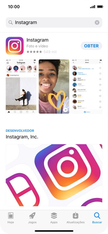 Pressione Instagram. Pressione Instagram.
