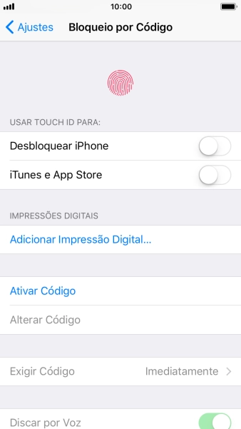 Pressione Ativar Código, e digite um código de bloqueio de sua escolha duas vezes seguidas. Pressione Ativar Código, e digite um código de bloqueio de sua escolha duas vezes seguidas.