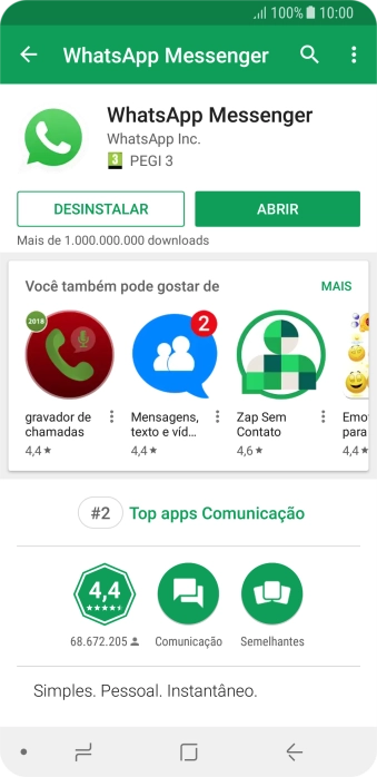 Pressione a tecla de início para finalizar e voltar à tela inicial. Pressione a tecla de início para finalizar e voltar à tela inicial.