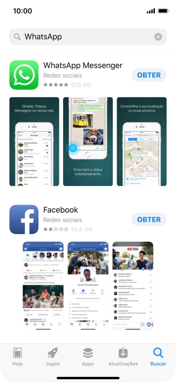 Pressione WhatsApp Messenger. Pressione WhatsApp Messenger.