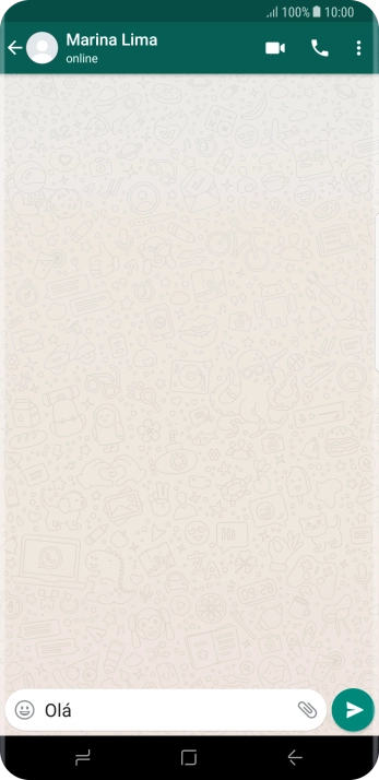 Pressione o ícone de enviar. Pressione o ícone de enviar.