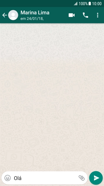 Pressione o ícone de enviar. Pressione o ícone de enviar.