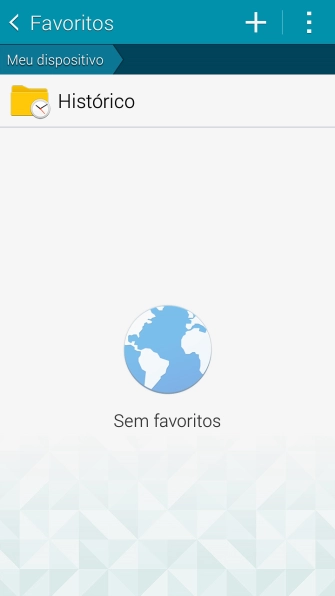 Pressione o ícone de adicionar favoritos. Pressione o ícone de adicionar favoritos.