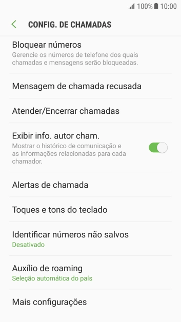 Pressione Mais configurações. Pressione Mais configurações.