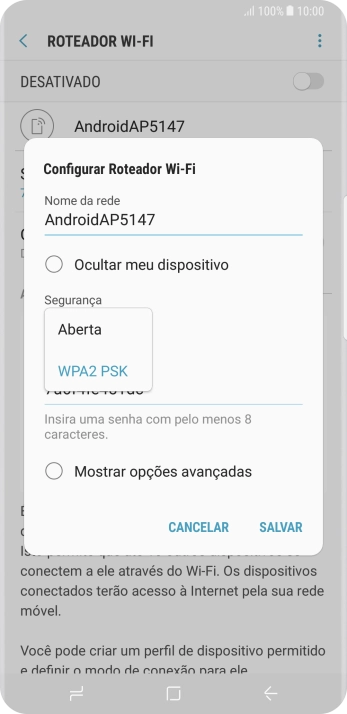 Pressione WPA2 PSK para proteger seu Roteador Wi-Fi com uma senha. Pressione WPA2 PSK para proteger seu Roteador Wi-Fi com uma senha.