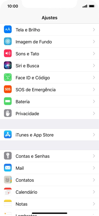 Pressione Face ID e Código. Pressione Face ID e Código.