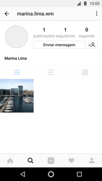 Pressione o ícone de busca. Pressione o ícone de busca.