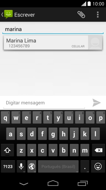 Pressione o contato desejado. Pressione o contato desejado.