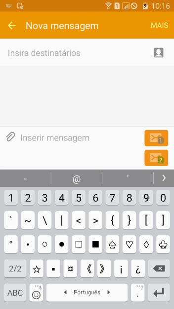Pressione ABC para retornar à digitação. Pressione ABC para retornar à digitação.