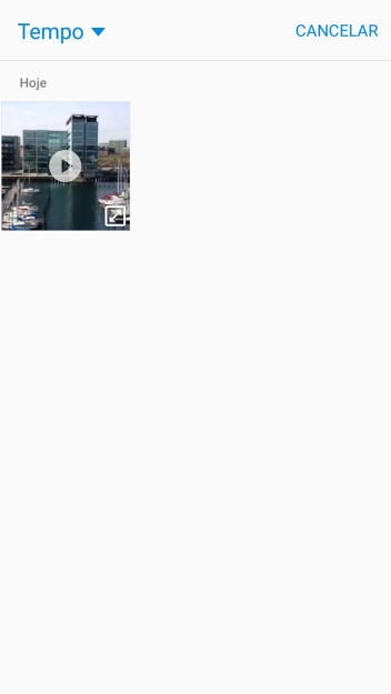 Pressione o vídeo desejado. Pressione o vídeo desejado.