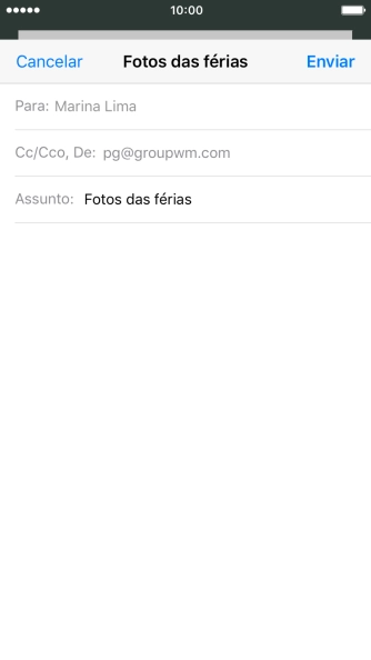 Pressioneo campo de escrever, e escreva o texto do seu e-mail. Pressioneo campo de escrever, e escreva o texto do seu e-mail.