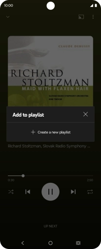 Press Create a new playlist. Press Create a new playlist.