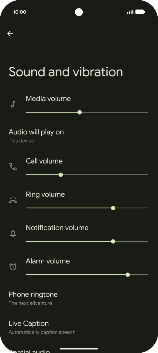 Press Phone ringtone. Press Phone ringtone.