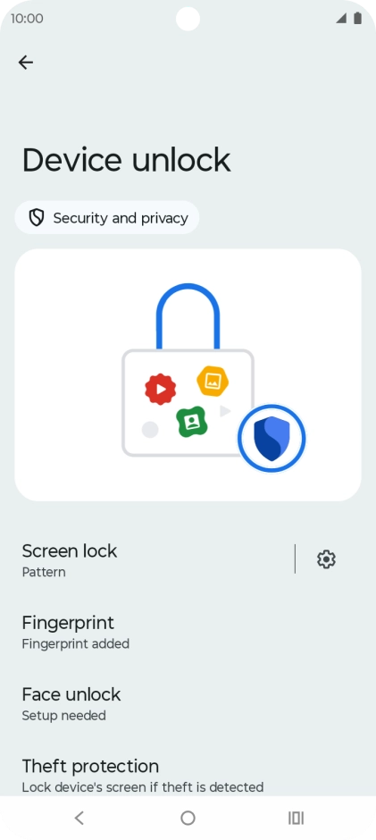Press Screen lock and key in the additional phone lock code you created earlier. Press Screen lock and key in the additional phone lock code you created earlier.