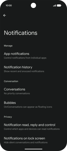 Press App notifications. Press App notifications.
