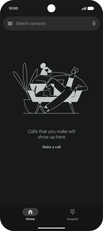Press the menu icon. Press the menu icon.