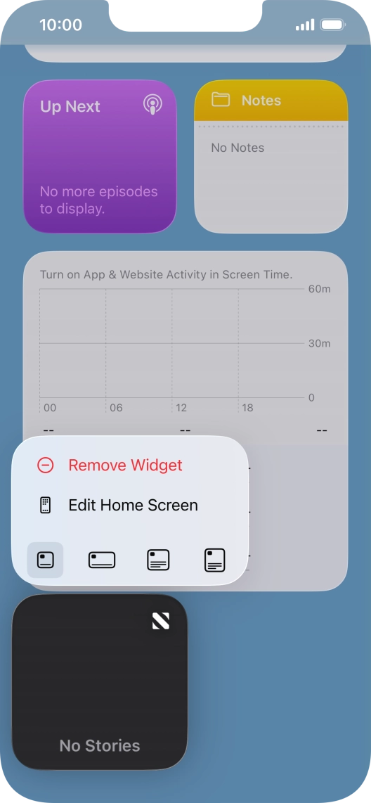 Press Remove Widget. Press Remove Widget.