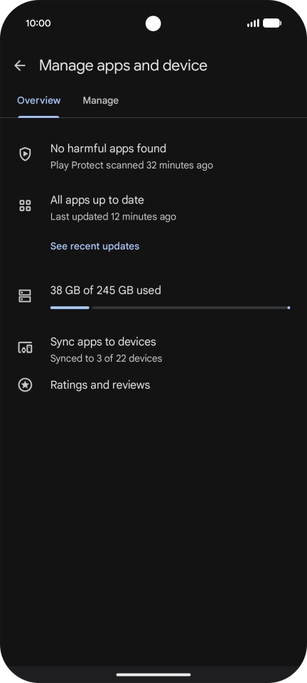 Press Manage. Press Manage.