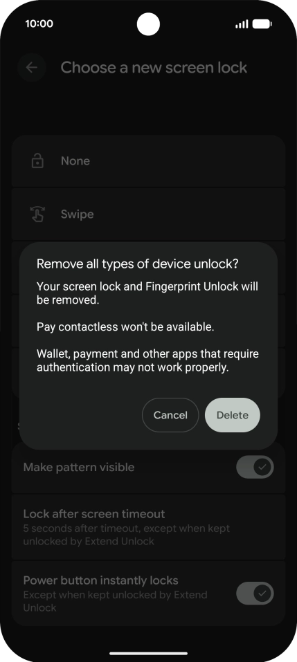 Press Delete. Press Delete.