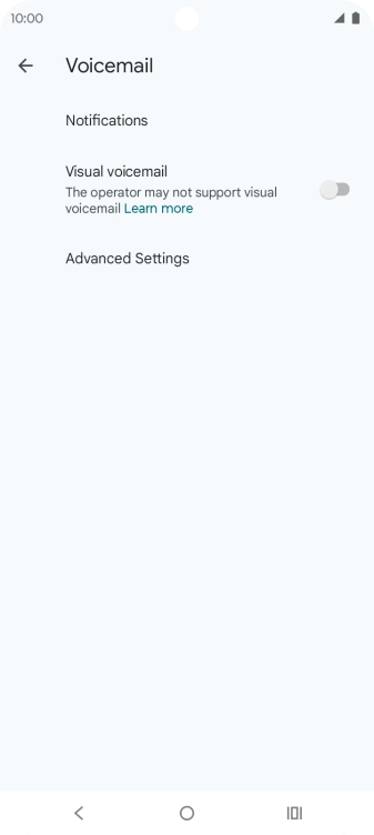 Press Advanced Settings. Press Advanced Settings.