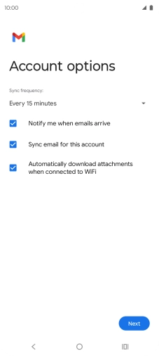 If this screen is displayed, you email account has been recognised and set up automatically. Follow the instructions on the screen to key in more information and finish setting up your phone. If this screen is displayed, you email account has been recognised and set up automatically. Follow the instructions on the screen to key in more information and finish setting up your phone.