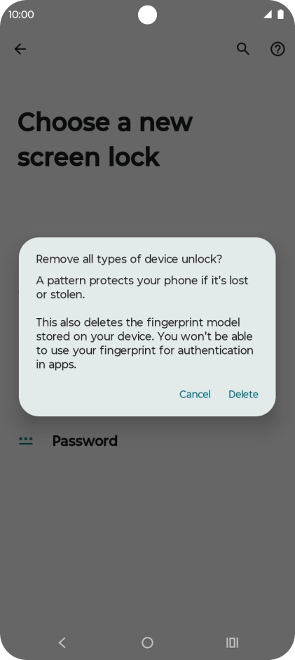 Press Delete. Press Delete.