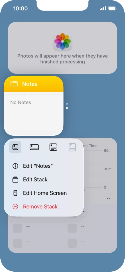 Press Edit Stack. Press Edit Stack.