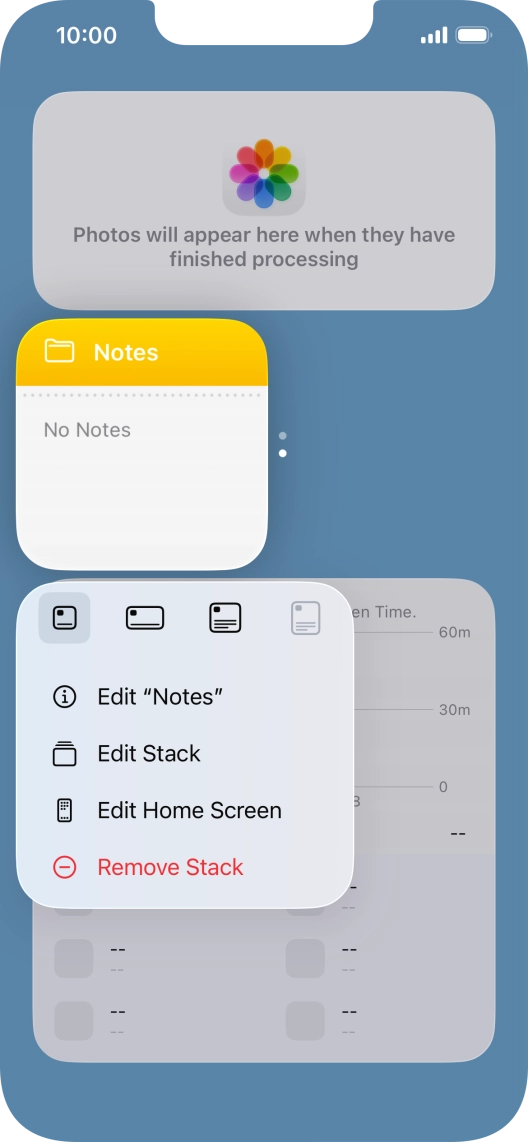 Press Edit Stack. Press Edit Stack.
