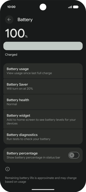 Press Battery Saver. Press Battery Saver.