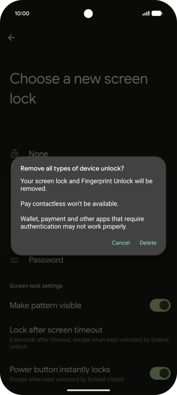 Press Delete. Press Delete.