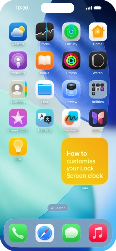 If you're using a Widget Stack: slide up or down on the stack to select the required widget. If you're using a Widget Stack: slide up or down on the stack to select the required widget.