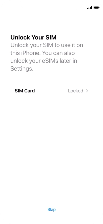 Press SIM Card. Press SIM Card.