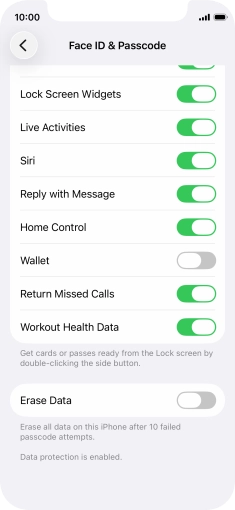Press the indicator next to Press the indicator next to