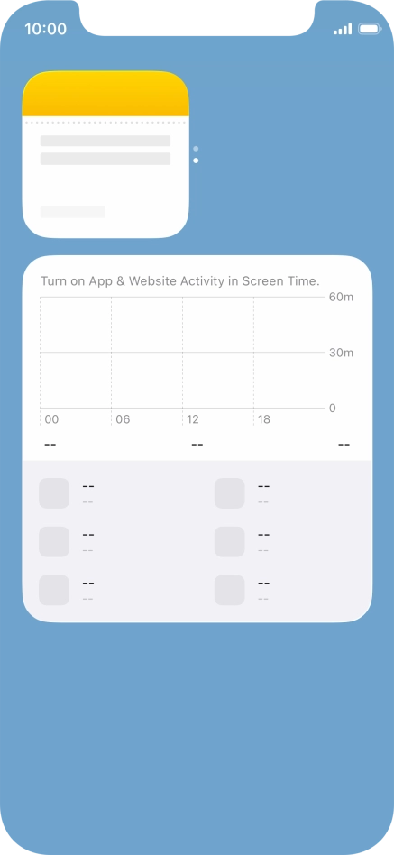 Press and hold the required Widget Stack. Press and hold the required Widget Stack.