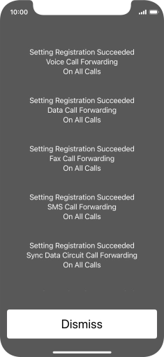 Press Dismiss. Press Dismiss.