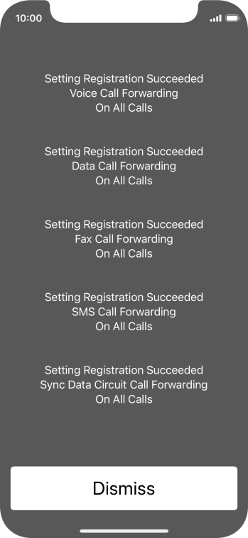 Press Dismiss. Press Dismiss.