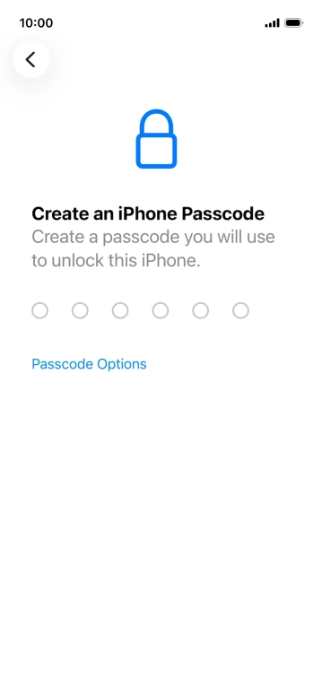 Press Passcode Options. Press Passcode Options.