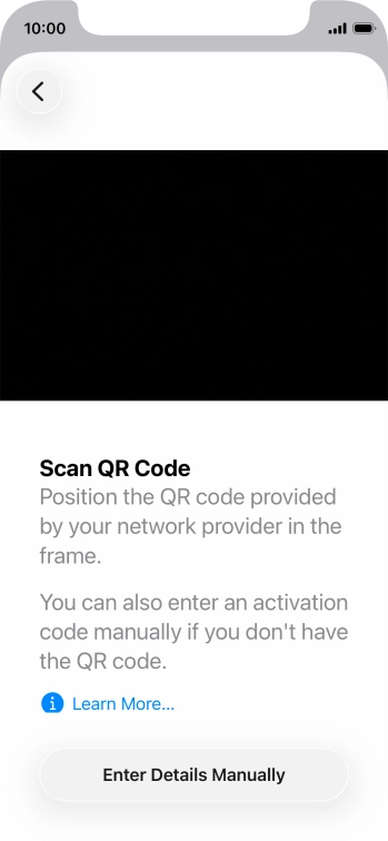 Place the QR code you've received inside the phone camera frame to scan the code. Place the QR code you've received inside the phone camera frame to scan the code.