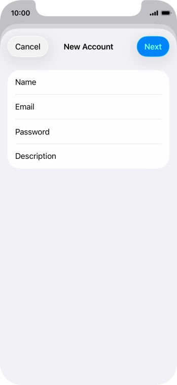 Press Description and key in the required name. Press Description and key in the required name.