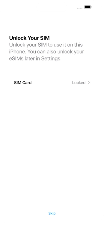 Press SIM Card. Press SIM Card.