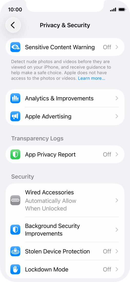 Press App Privacy Report. Press App Privacy Report.