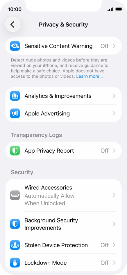 Press App Privacy Report. Press App Privacy Report.