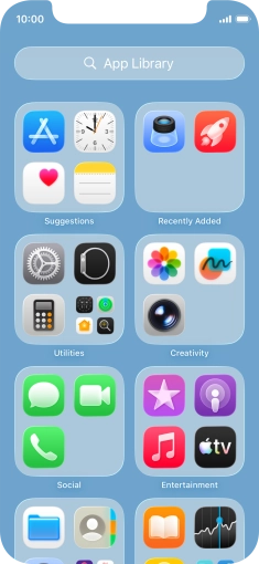 Press the required app. Press the required app.