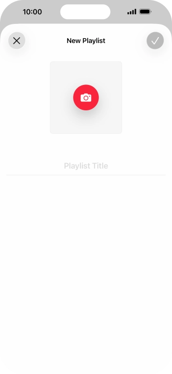 Press the text input field and key in a name for the playlist. Press the text input field and key in a name for the playlist.