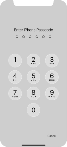 Use the phone lock code you created. Use the phone lock code you created.