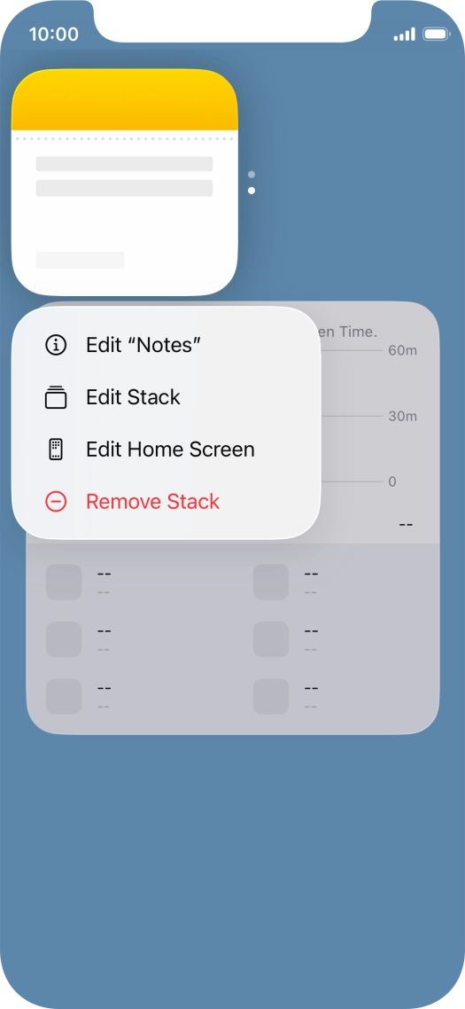 Press Edit Stack. Press Edit Stack.