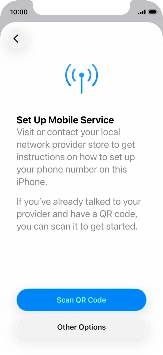 Press Scan QR Code. Press Scan QR Code.