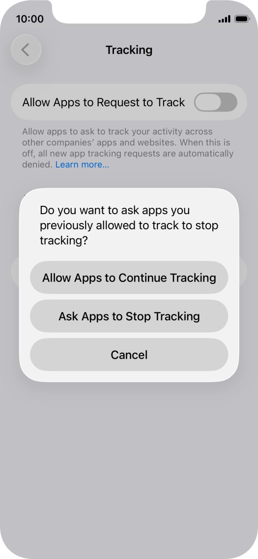 If you turn off the function, press the required setting. If you turn off the function, press the required setting.