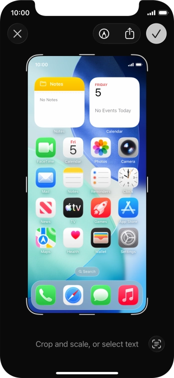 Follow the instructions on the screen to edit and save your screenshot. Follow the instructions on the screen to edit and save your screenshot.